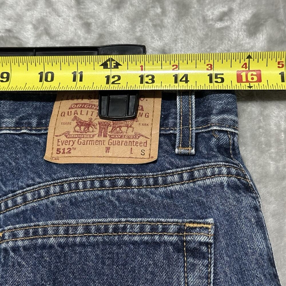 Vintage 00's Levis 512 Slim Fit Tapered‎ Leg Jeans Womens Size 12 Short Blue USA - Picture 11 of 12